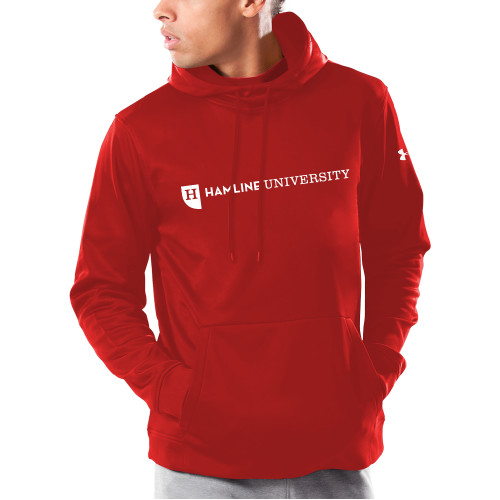  Under Armour Red Armour Fleece Hoodie - Hamline Wordmark