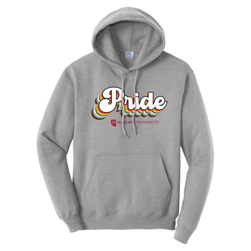  Univ Tall Athletic Heather Fleece Hoodie - Hamline University Pride Script