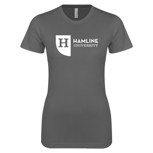  Next Level Womens Charcoal Boyfriend Tee - Hamline University