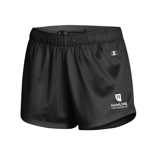  Univ Champion Womens Black Mesh Short - Primary