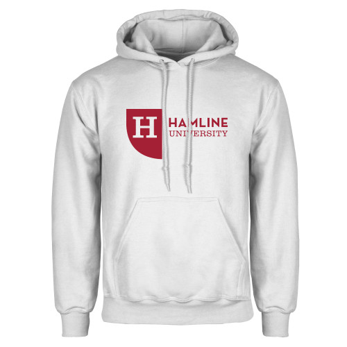  White Fleece Hoodie - Hamline University