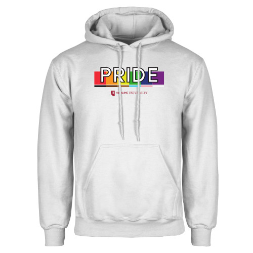 Univ White Fleece Hoodie - Hamline University Pride