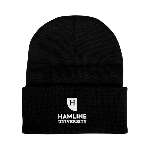  Black Knit Beanie w/Cuff - Primary