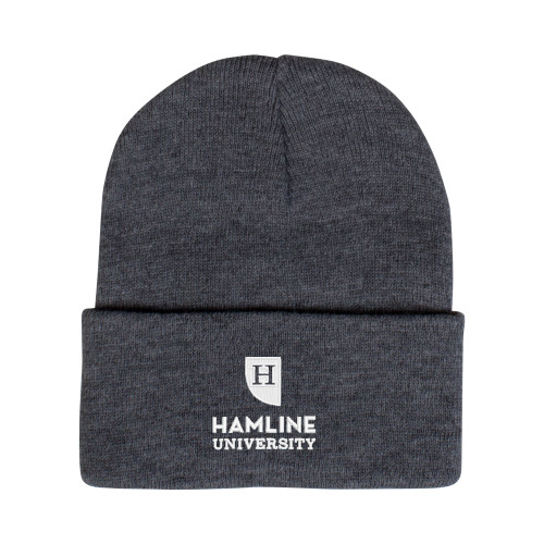  Grey Knit Beanie w/Cuff - Primary