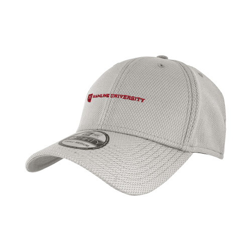  New Era Light Grey Diamond Era 39Thirty Stretch Fit Hat - Hamline Wordmark