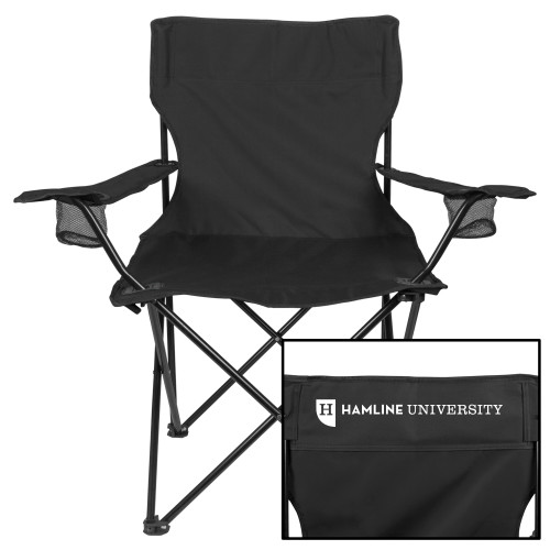  Deluxe Black Captains Chair - Hamline Wordmark