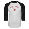 Thumbnail image for  White/Black Raglan Baseball T Shirt