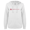 Thumbnail image for  ENZA Womens White V Notch Raw Edge Fleece Hoodie
