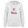 Thumbnail image for  ENZA Womens White V Notch Raw Edge Fleece Hoodie