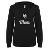 Thumbnail image for  ENZA Womens Black V Notch Raw Edge Fleece Hoodie