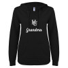 Thumbnail image for  ENZA Womens Black V Notch Raw Edge Fleece Hoodie