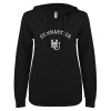 Thumbnail image for  Univ ENZA Womens Black V Notch Raw Edge Fleece Hoodie