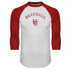 Thumbnail image for  White/Red Raglan Baseball T Shirt