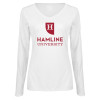 Thumbnail image for  Womens White Long Sleeve V Neck Tee