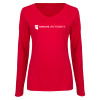 Thumbnail image for  Womens Red Long Sleeve V Neck Tee