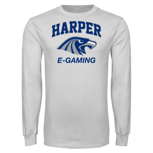  White Long Sleeve T Shirt - Gaming