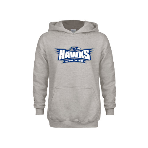  Youth Grey Fleece Hood - Primary Athletics Mark