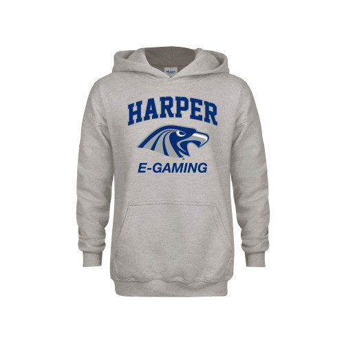  Youth Grey Fleece Hood - Gaming