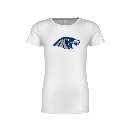 Next Level Girls White Fashion Fit T Shirt - Hawk Head