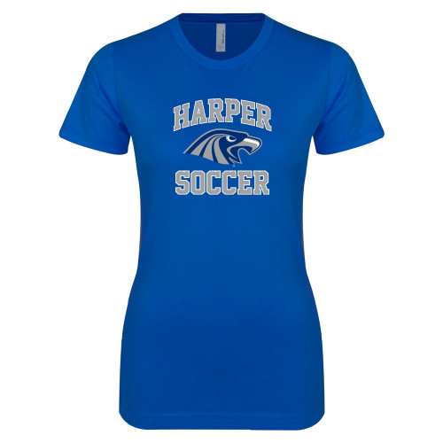  Next Level Womens Royal Boyfriend Tee - Soccer