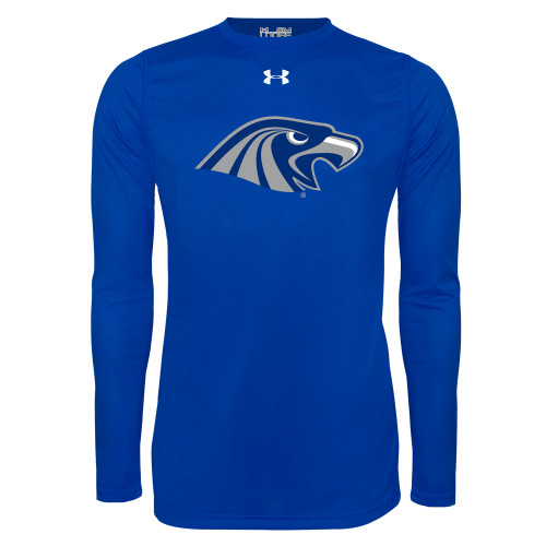  Under Armour Royal Long Sleeve Tech Tee - Hawk Head