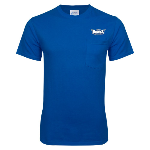  Royal T Shirt w/Pocket - Primary Athletics Mark