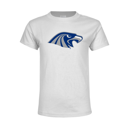  Youth White T Shirt - Hawk Head