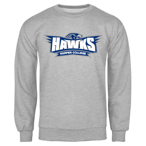  Grey Fleece Crew - Primary Athletics Mark