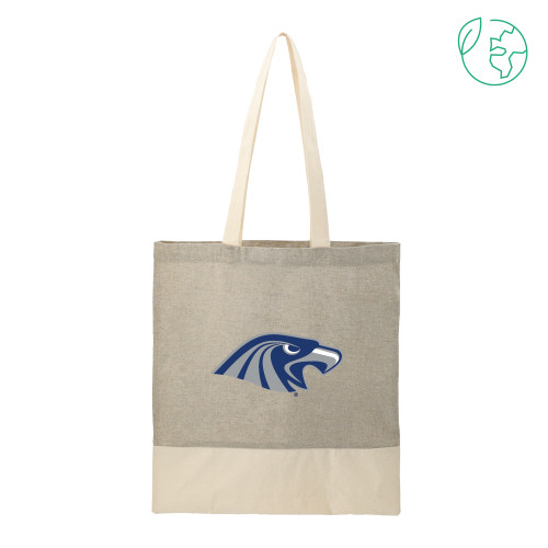  Split Recycled Grey Cotton Twill Convention Tote - Primary Athletics Mark