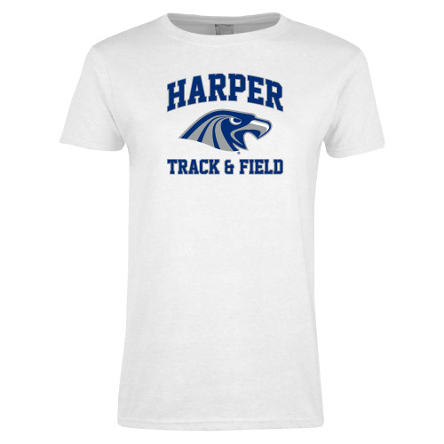  Womens White Short Sleeve Tee - Track and Field