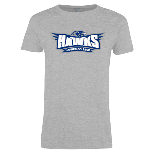  Womens Grey Short Sleeve Tee - Primary Athletics Mark