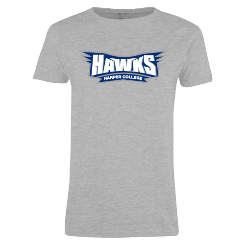  Womens Grey Short Sleeve Tee - Hawks