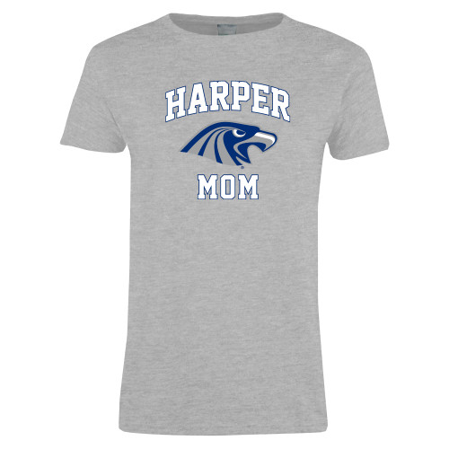  Womens Grey Short Sleeve Tee - Mom
