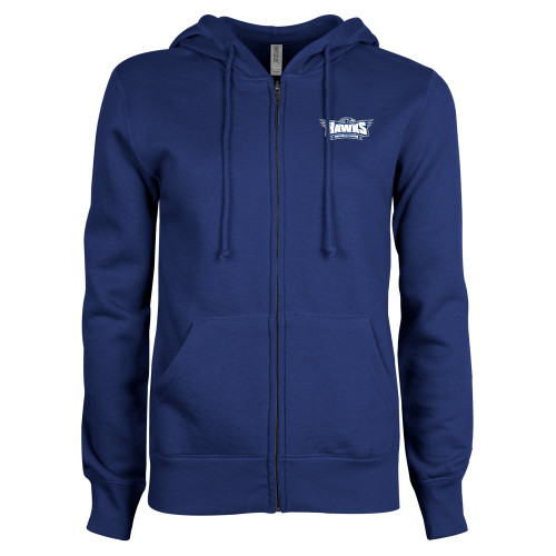  ENZA Womens Royal Fleece Full Zip Hoodie - Primary Athletics Mark