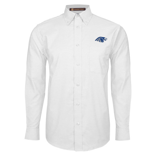  White Oxford Long Sleeve Shirt - Hawk Head