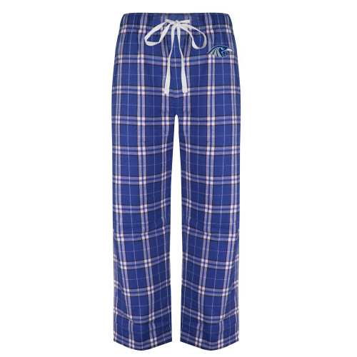  Royal/White Flannel Pajama Pant - Hawk Head
