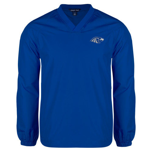  Royal V Neck Raglan Windshirt - Hawk Head
