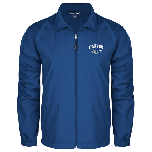  Royal Full Zip Wind Jacket - Arched Harper Hawk Head