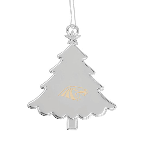  Silver Tree Ornament - Hawk Head Engraved
