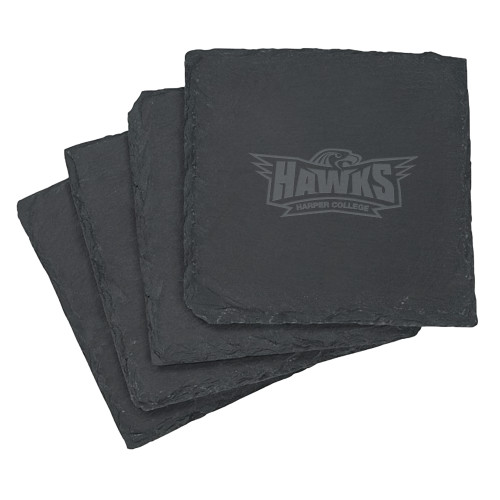  Slate Coaster Set - Primary Athletics Mark Engraved