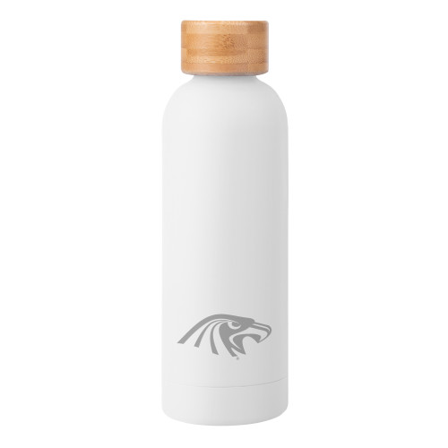 Blair White Stainless Steel Bottle w/ Bamboo Lid 17 oz - Hawk Head Engraved