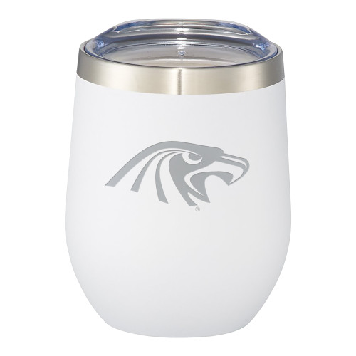  Corzo Vacuum Insulated White Cup 12oz - Hawk Head Engraved