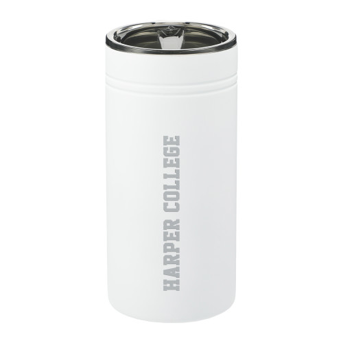  Sherpa Vacuum White Tumbler & Insulator 12oz - Hawk Head Engraved