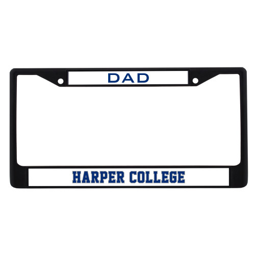  Dad Metal License Plate Frame in Black - Hawk Head