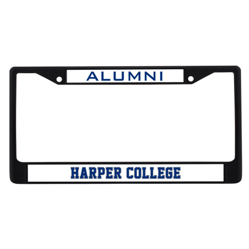  Alumni Metal License Plate Frame in Black - Hawk Head
