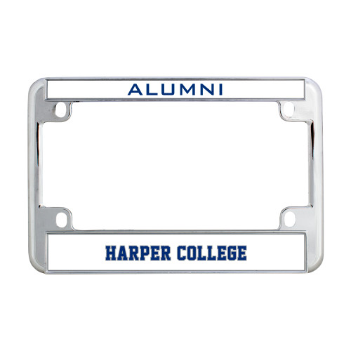  Metal Motorcycle License Plate Frame in Chrome - Hawk Head