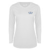 Thumbnail image for  Womens White Performance Long Sleeve V Neck Shirt