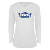Thumbnail image for  Womens White Performance Long Sleeve V Neck Shirt