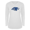 Thumbnail image for  Womens White Performance Long Sleeve V Neck Shirt