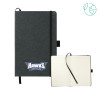Thumbnail image for  5.5 x 8.5 Black FSC Mix Recycled Leather Bound Journal
